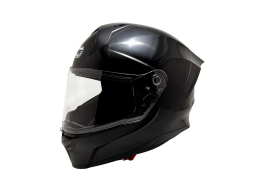 ModCycles - Full Face MMG Helmet. Model Sonic. Color: Shiny Black. DOT APPROVED